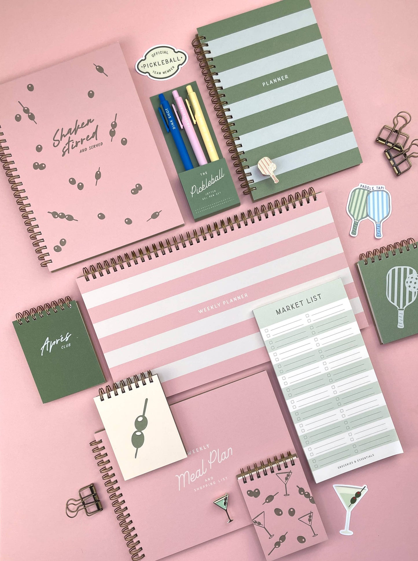Pickleball Paddle Mini Jotter Notebook