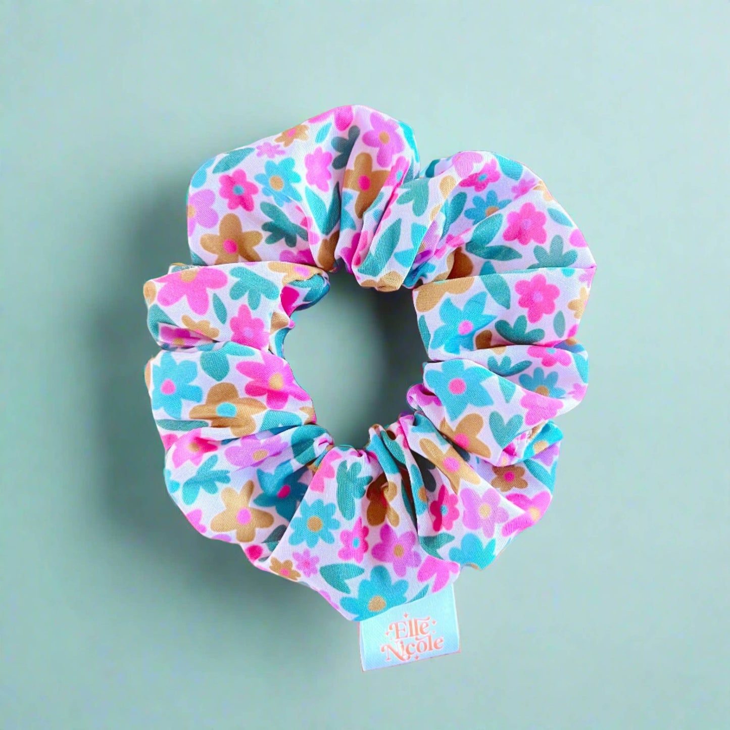 Scrunchie - Sage Bloom Pattern - Hair Accessory