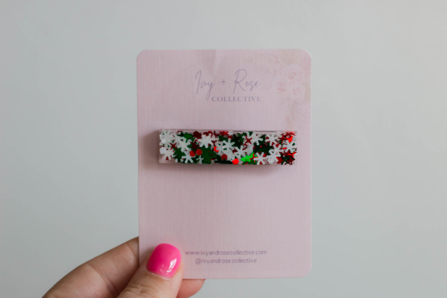 Holiday Confetti Clip | Color + Size Options
