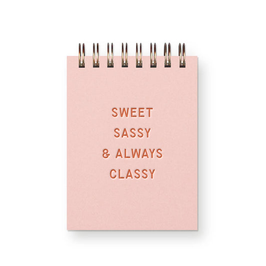 Sweet Sassy Classy Mini Jotter Notebook